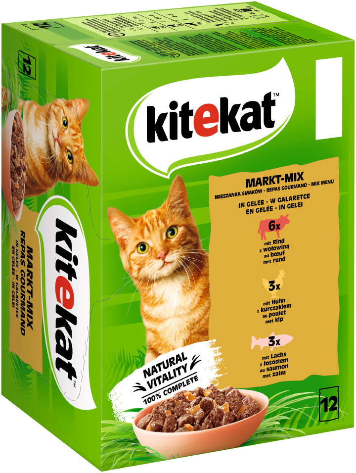 Kitekat Katzen-Nassfutter Markt-Mix in Gelee